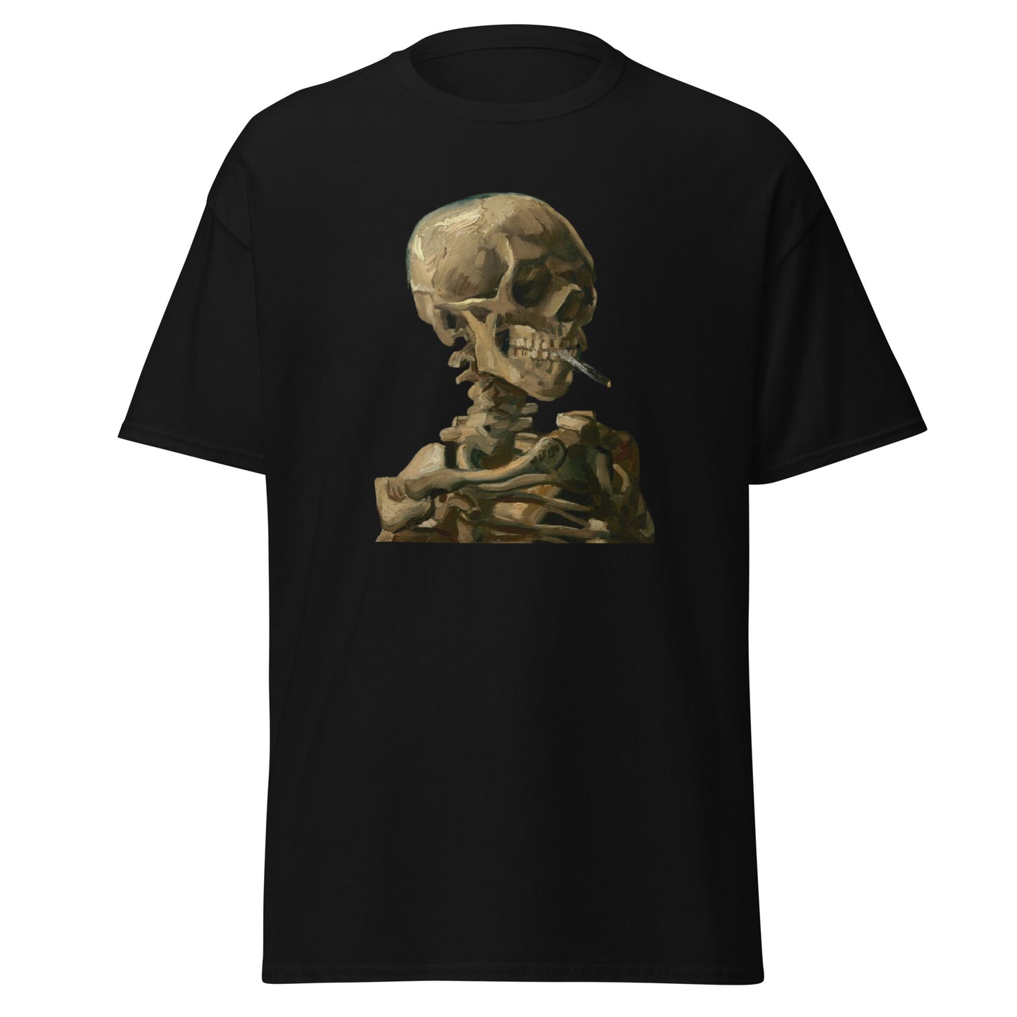 Vincent Van Gogh Skeleton Smoking Cigarette t-shirt
