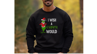 Grinch Christmas hoodie, Whoville t-shirt, Green Goblin sweater, Christmas gift idea, Grinchmas xmas hoodie, funny shirts, I wish a grinch