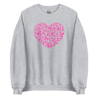 Breast Cancer Ribbon Heart Sweatshirt