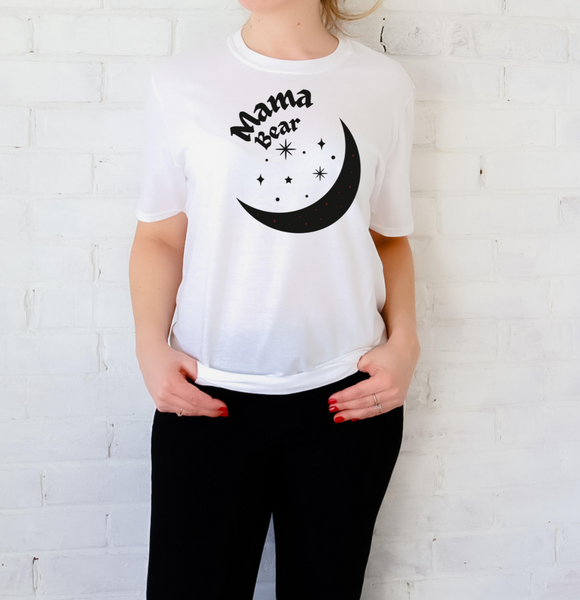 Mama bear crescent moon tshirt, mothers day tee, celestial mothers day tee, mothers day, gift idea for mom, gift for grandma, gift for stepmom,