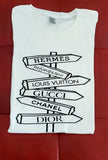 Designer Brand Street Sign t-shirt