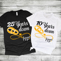 Matching couples anniversary tshirt