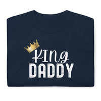 Father's day, fathers day gift idea, fathers day tshirt, tee for stepdad, shirt with crown, gift for dad from daughter, gift from son, king daddy shirt