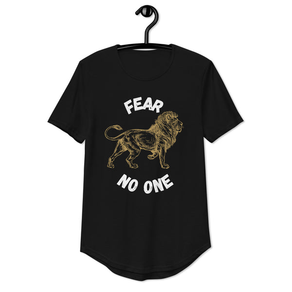 Fear No One- Men's Curved Hem T-Shirt