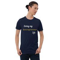 Living My-white print-Short-Sleeve Unisex T-Shirt