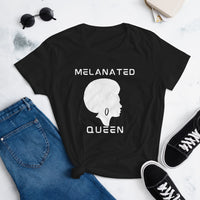 Melanated Queen-White Print-Women's short sleeve t-shirt